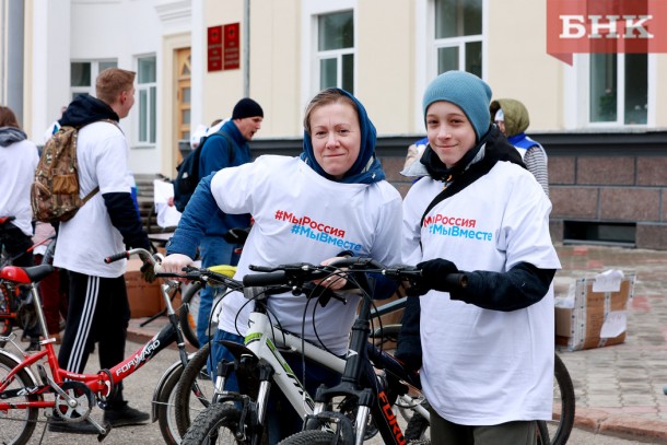 Велосипедисты Сыктывкара собрались на акцию «Мы – Россия! Мы вместе!»