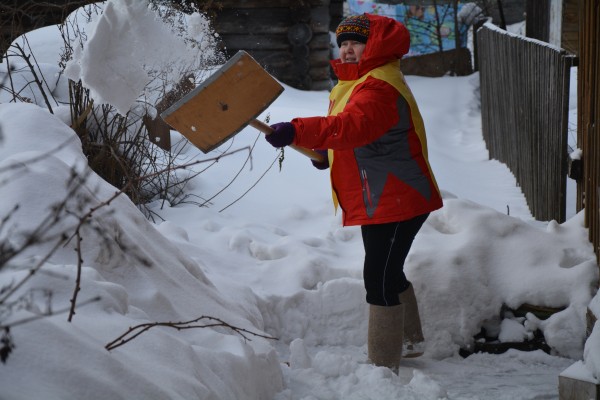Во время снежного субботника эсеры Коми чистили частные дворы 