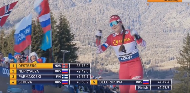 Юлия Белорукова стала пятой в общем зачете «Тур де Ски» 
