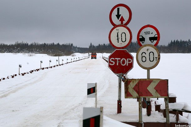 В Коми функционируют 99 ледовых дорог 